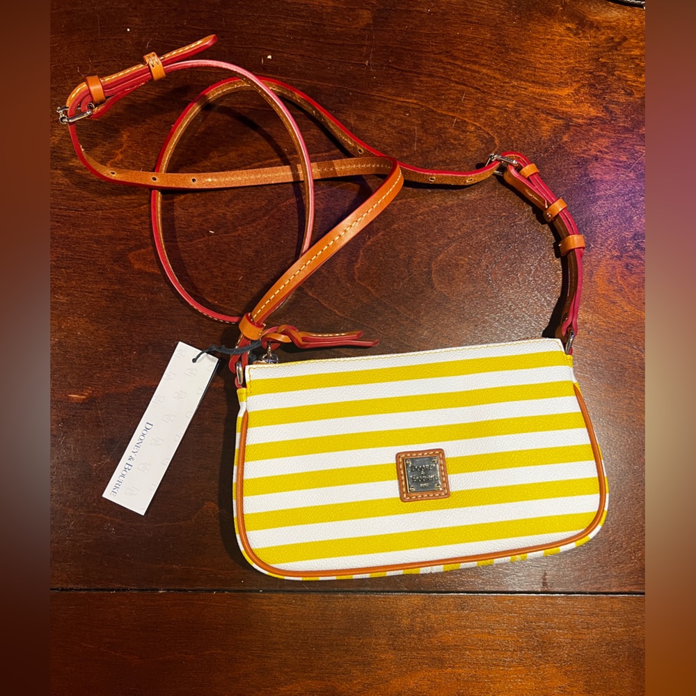 Downey & Bourke Sullivan Crossbody bag NWT Yellow and white